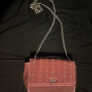 Victoria's Secret Pink Velvet Crossbody Bag